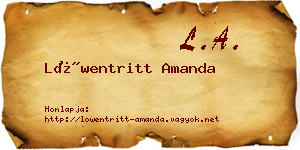 Löwentritt Amanda névjegykártya